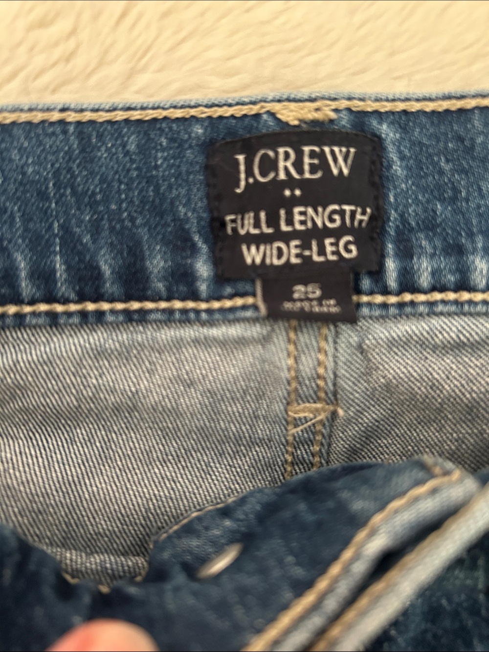 J. CREW • Full Length Wide Leg High-Rise Wide Leg Denim Jeans - Picture 3 of 12